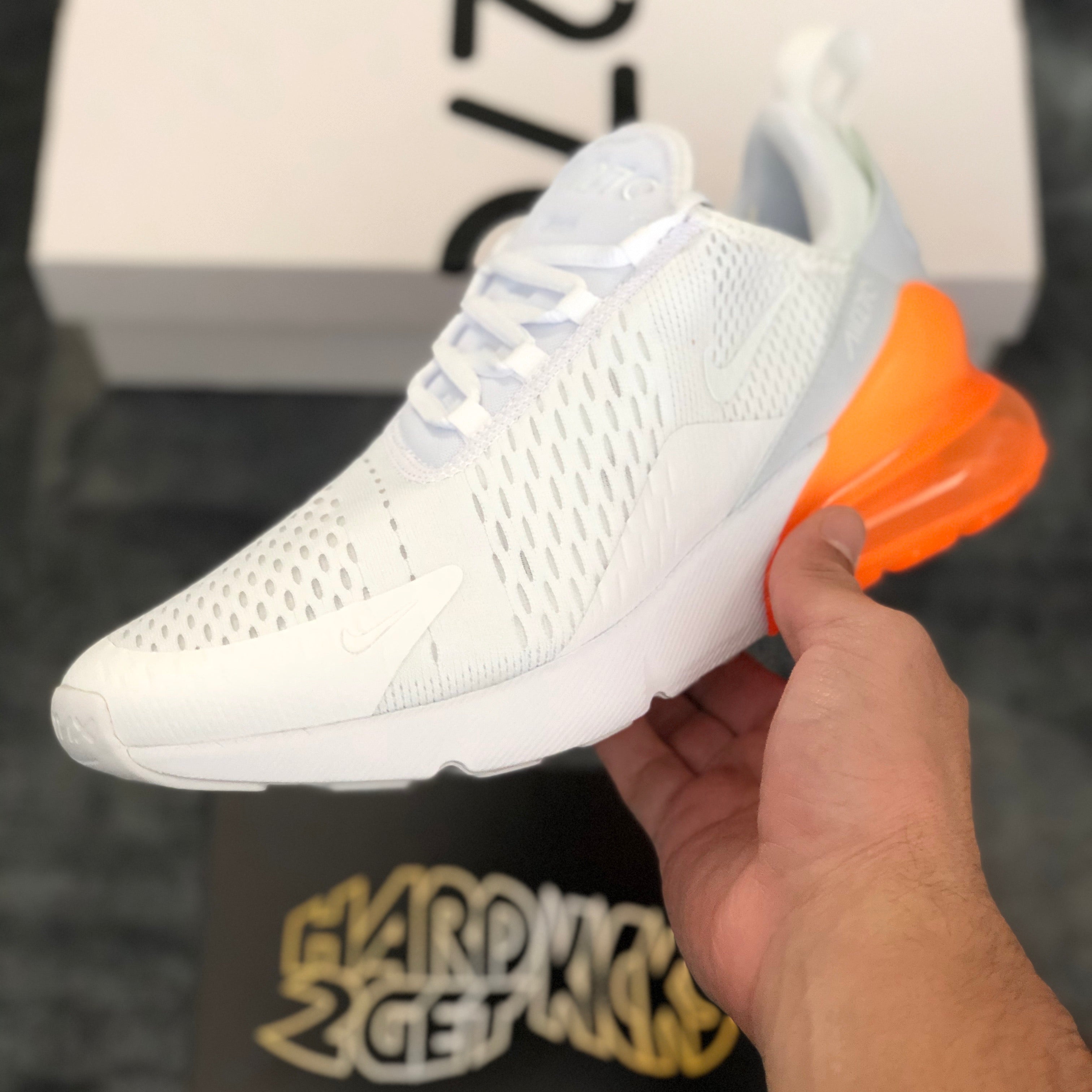 Nike 27 white total on sale orange